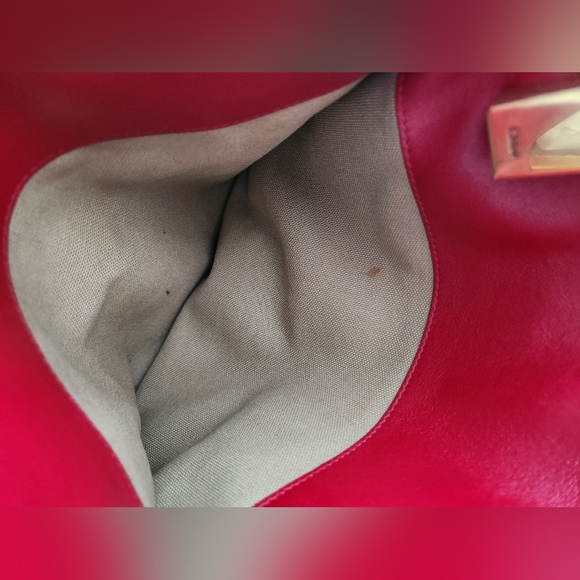 CHLOE Calfskin Dree Shoulder Bag Red - Picture 11 of 13